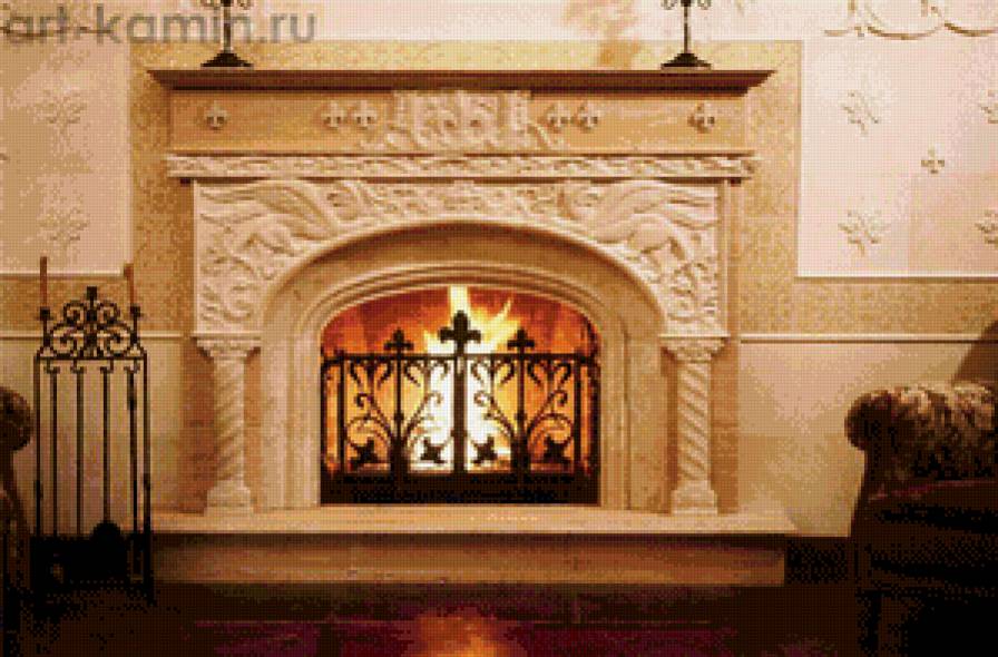камин - очаг, камин - предпросмотр