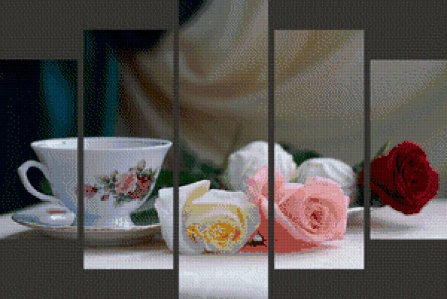 модульная картина "Розы" - модуль, цветы - предпросмотр