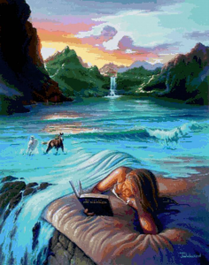 девушка1 - девушка, море - предпросмотр