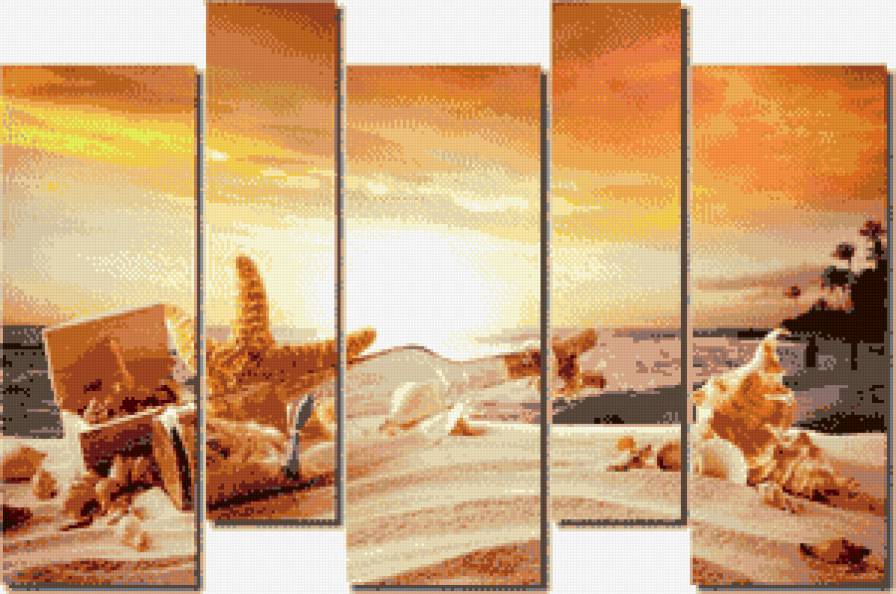 пляж-модули - лето, отдых, ракушка, пляж - предпросмотр