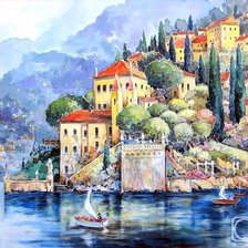 Схема вышивки «пейзаж»