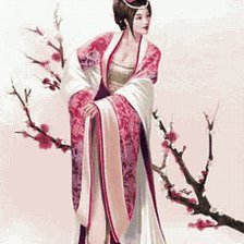 Оригинал схемы вышивки «гейша» (№1054882)