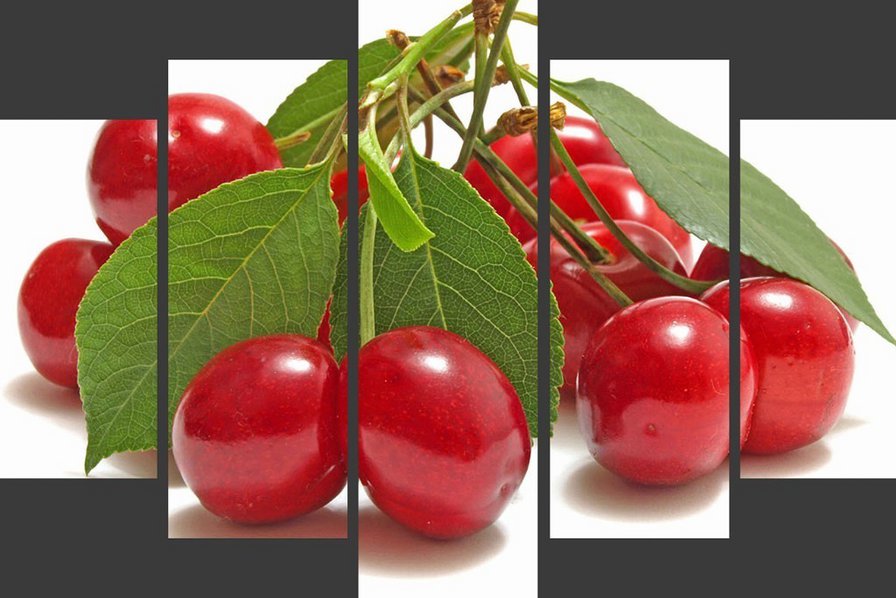 панно "Вишенки" - ягоды, вишня - оригинал