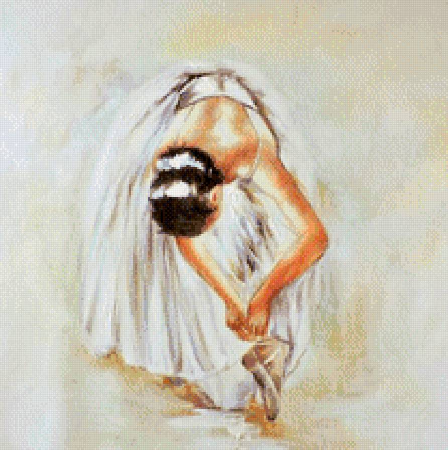 балерина - танцы, картина, девушка, искусство, живопись - предпросмотр