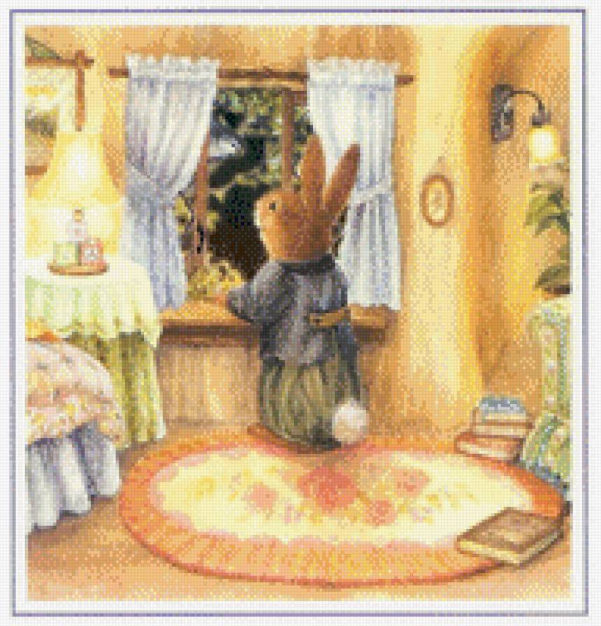 №1056555 - ночь, детские, зайки - предпросмотр