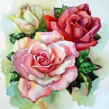 Схема вышивки «розы любви»