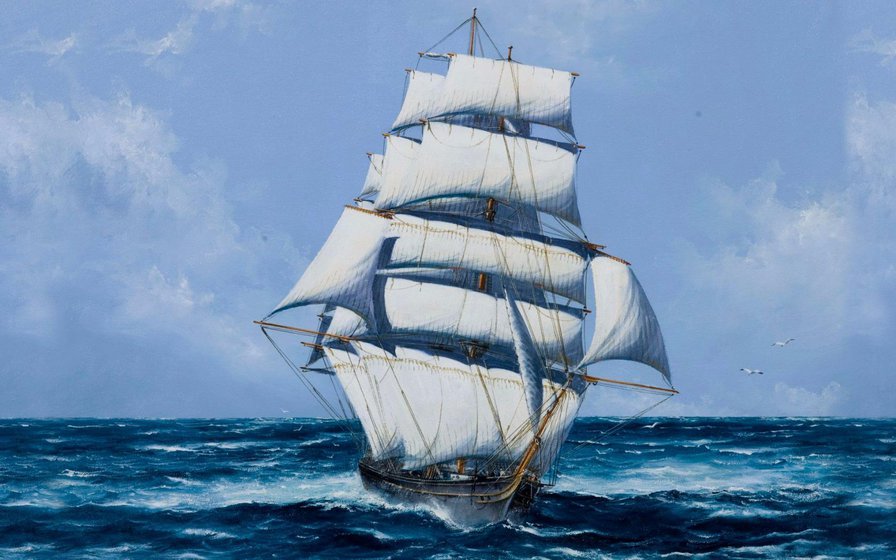 Парусник - море, природа, пейзаж - оригинал