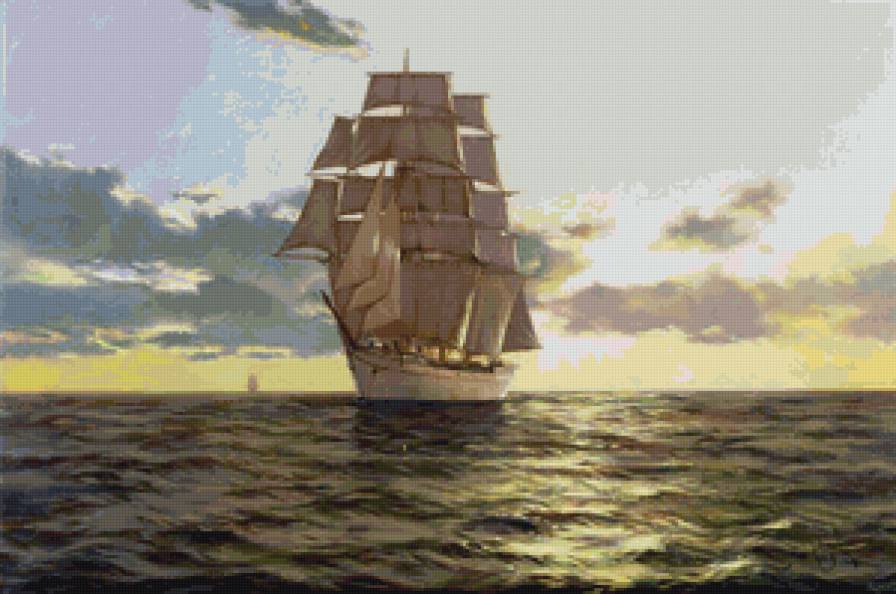 Парусник - море, пейзаж, природа - предпросмотр