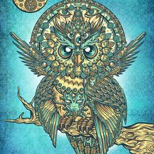Схема вышивки «сова»