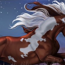 Схема вышивки «мустанг»