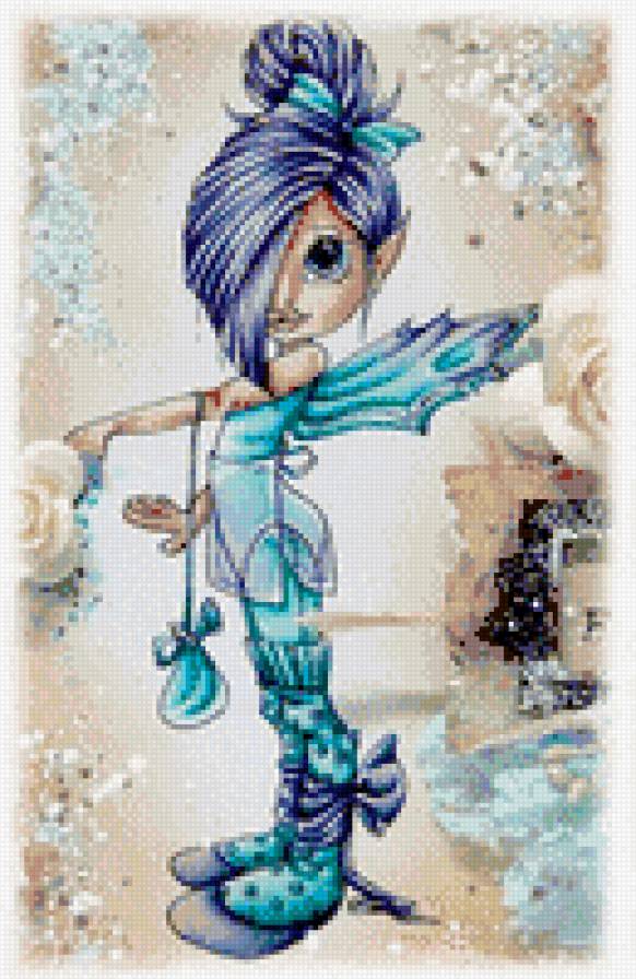 голубая девочка - предпросмотр