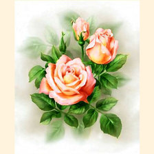 Оригинал схемы вышивки «Розы акварель» (№1057576)