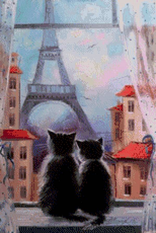 Парижане - живопись, картина, животные, искусство - предпросмотр