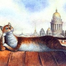 Схема вышивки «кошка»