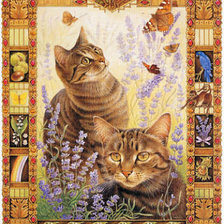 Схема вышивки «кошачий портрет»