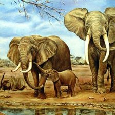 Схема вышивки «хозяева саванны»