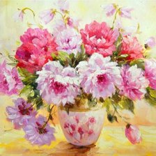 Схема вышивки «Пионы»