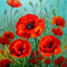 Схема вышивки «Маки»