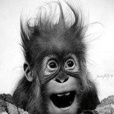 Схема вышивки «обезьянка»