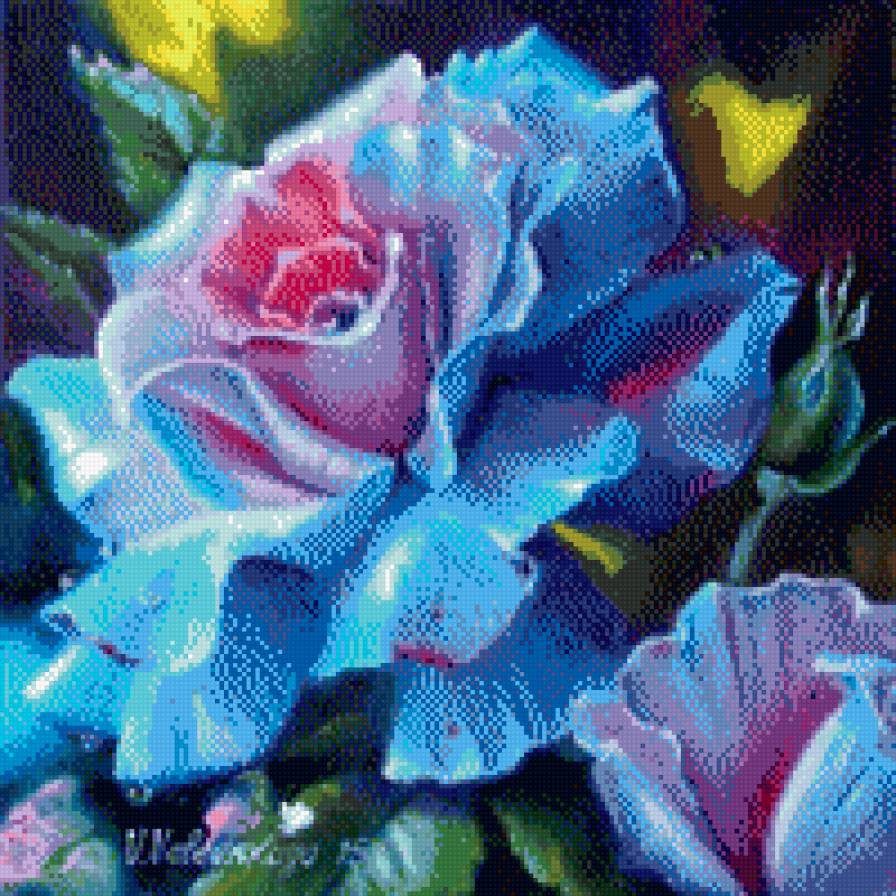 Волшебная роза - искусство, живопись, цветы, картина - предпросмотр