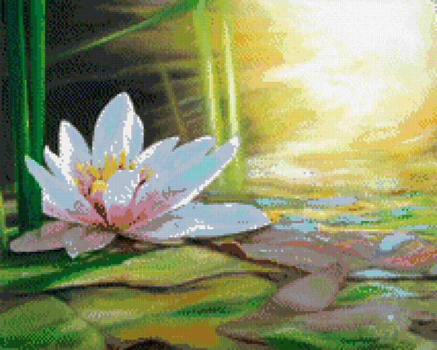 Пробуждение - цветы, живопись, искусство, картина - предпросмотр