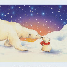 Схема вышивки «Мишки на снегу»