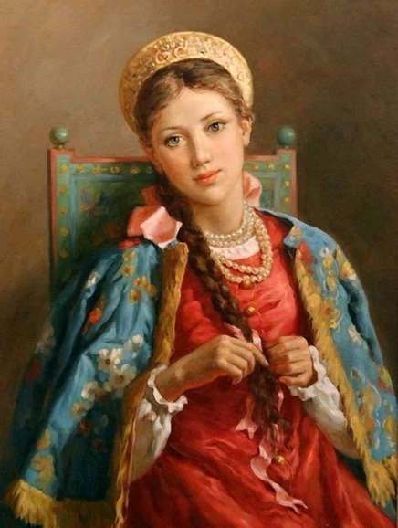 Русская красавица - девушка - оригинал