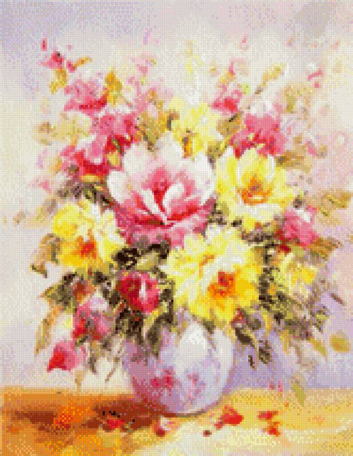 Нежный букетик - картина, цветы, живопись, искусство - предпросмотр