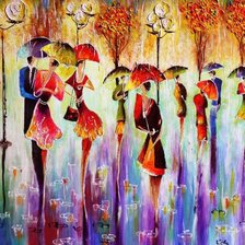 Схема вышивки «Счастливые зонты»