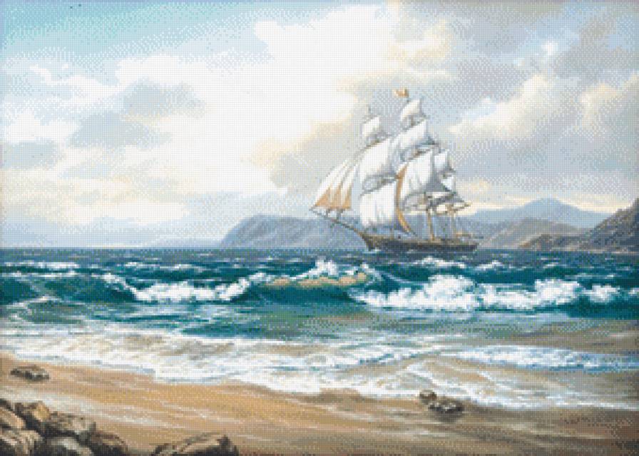 Море - красота, море, парусник, вода - предпросмотр