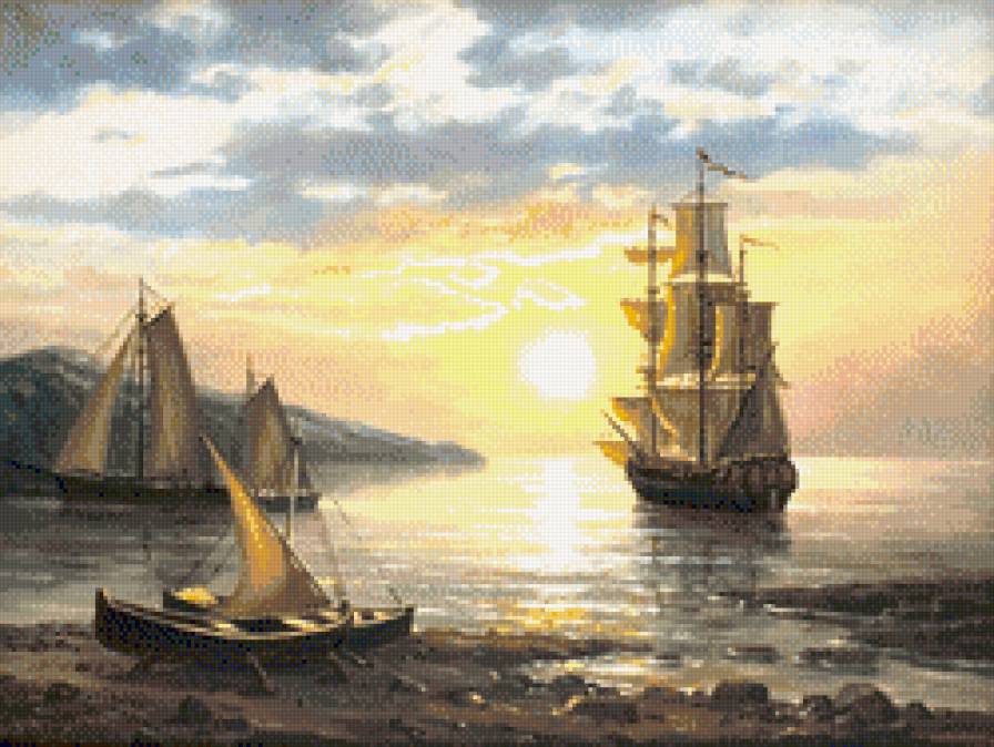 Море - красота, море, парусник, вода - предпросмотр