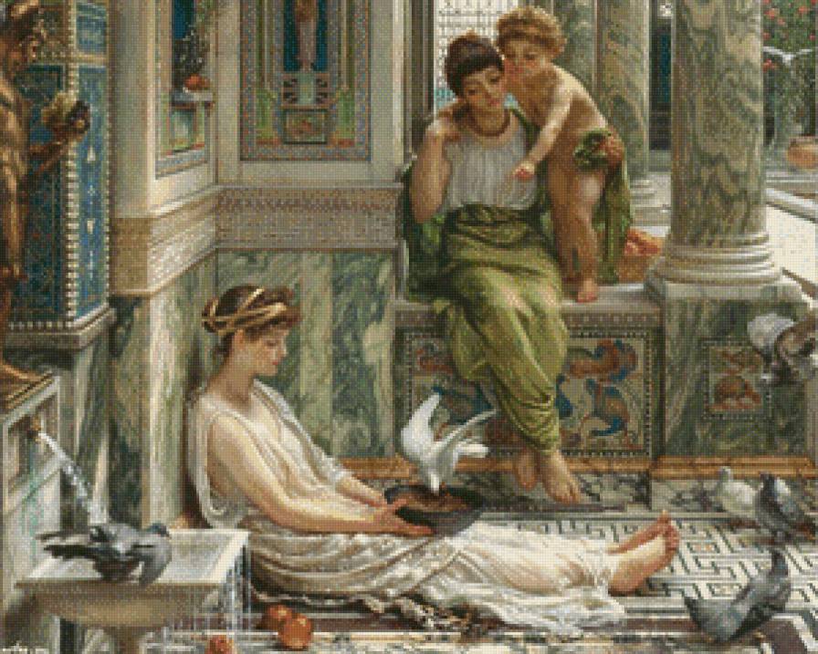 Старинный дворик - архитектура, дети, красота, дворик.люди - предпросмотр