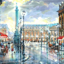 Схема вышивки «Старый город»