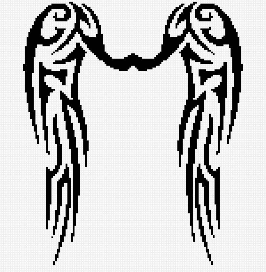 крылья ангела - вышивка крылья ангела - предпросмотр