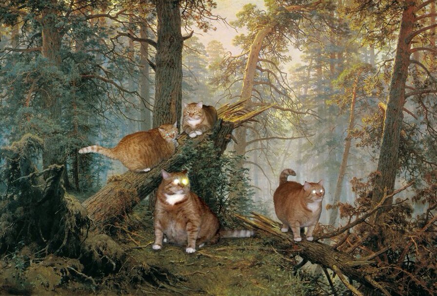 Коты в лесу - оригинал