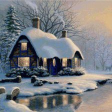 Схема вышивки «зима»