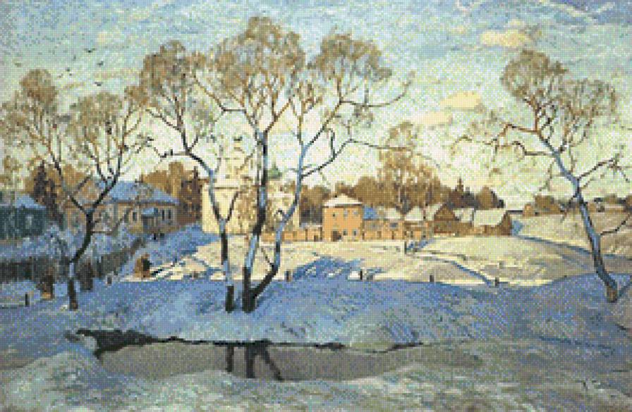 город - городской пейзаж, люди, улица, живопись, картина, город - предпросмотр