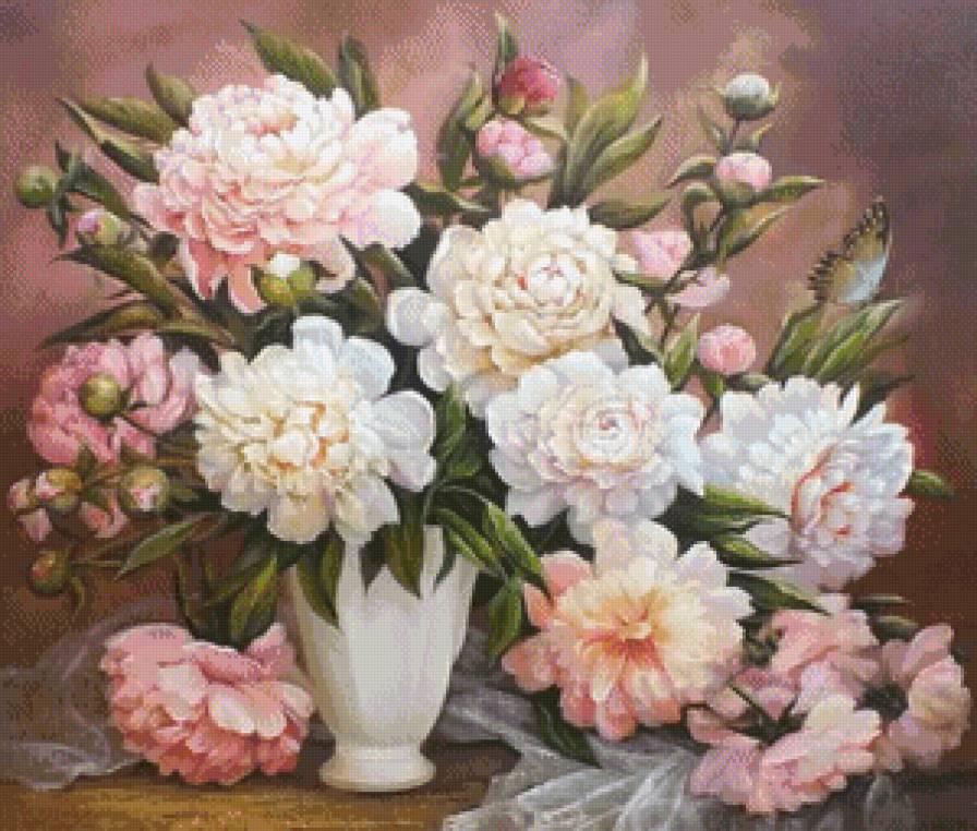 Пионы - цветы, букет, пион, цветок - предпросмотр