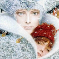 Схема вышивки «dama del ghiaccio»