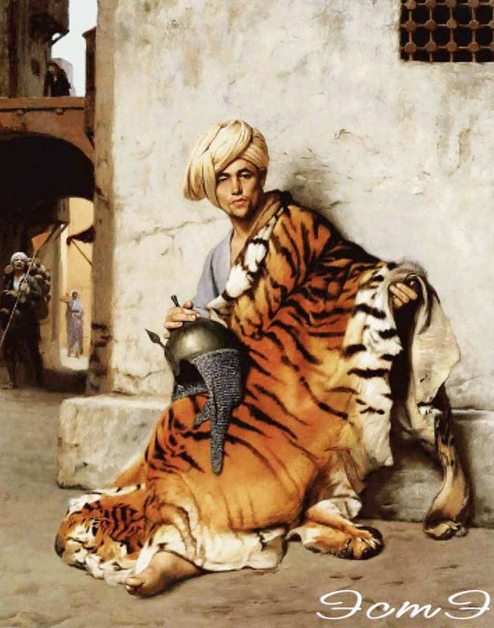 торговец шкурами - картина - оригинал