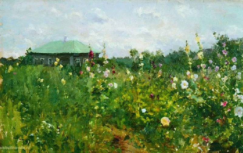 Мальвы К.Коровин - картина, цветы, коровин, мальвы, импрессионисты, художник - оригинал