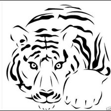 Схема вышивки «Тигр мнх»