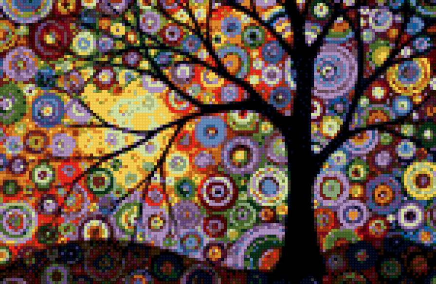 Дерево счастья - дерево, счастье, абстракция - предпросмотр