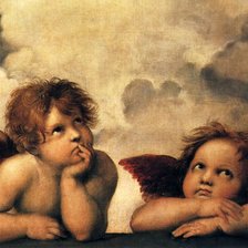 Схема вышивки «La maddona Sixtina»