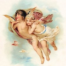 Схема вышивки «angelitos en pareja»