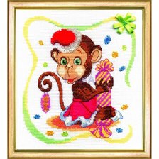 Оригинал схемы вышивки «Новогодняя обезьяна» (№1064469)
