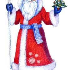 Оригинал схемы вышивки «Дед Мороз» (№1064628)
