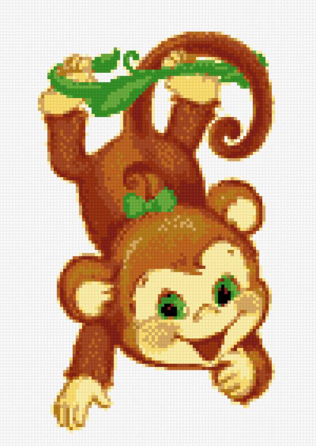 мартышка - обезьянка, животное, символ года - предпросмотр