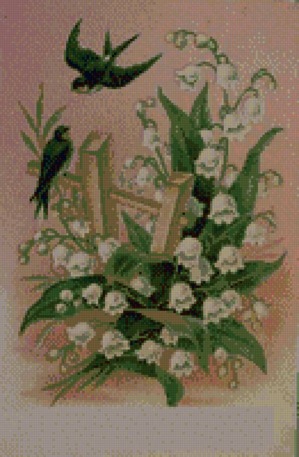 ласточка и ландыши - ландыши, ласточки - предпросмотр