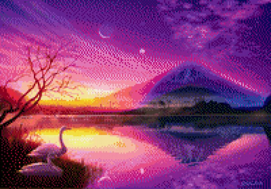 энергия месяца - фантастика, луна, пейзажи, ночь - предпросмотр